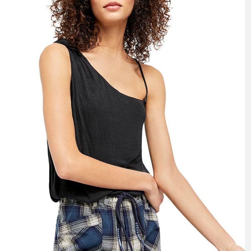 Free people black‎ marina tank top